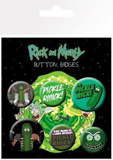Официальный набор значков Rick and Morty — Pickle Rick